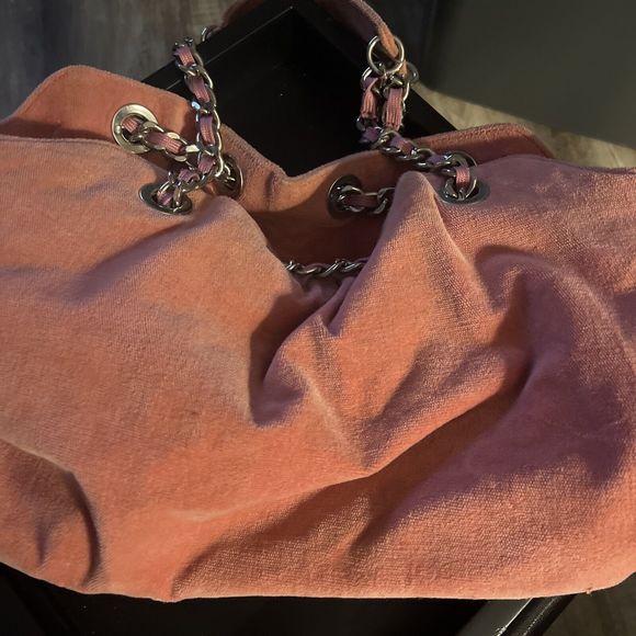 david bitton buffalo velour Handbag pink velour Boho Hippie - Picture 1 of 6